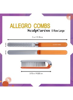 Allegro Combs Scalpcaress Detangler Brush Mini Foldable Hairbrush For Women Kids Ideal For Curly Hair Soft Bristle. Travelfriendly Brush 1 Brush. (Brown)  - Image 2