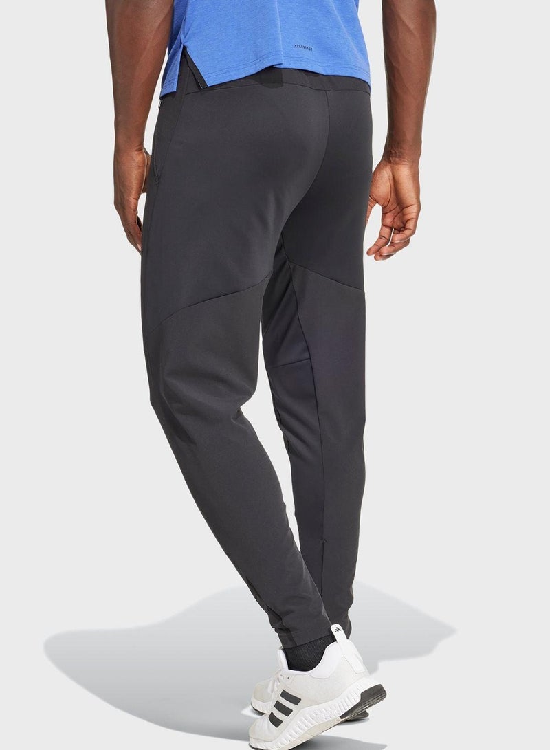 اديداس بنطلون تدريب هجين  للرجال أسود مقاس - Image 2