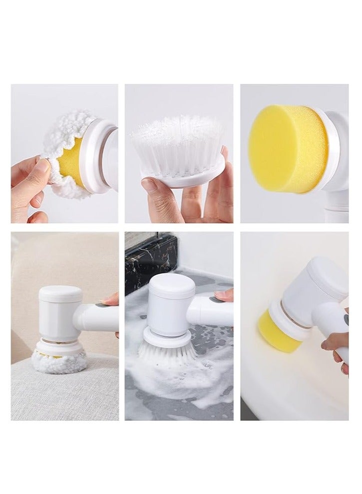 فرشاة تنظيف الأطباق، نمط الشحن، فرشاة تنظيف كهربائية محمولة، مناسبة لحائط الحمام، حوض المطبخ، نافذة الأطباق - Image 4