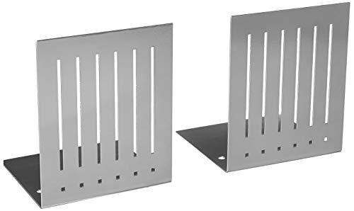 Spectrum Diversified Rectangle Bookends, Large, Pewter - Image 1