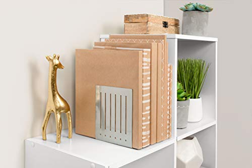 Spectrum Diversified Rectangle Bookends, Large, Pewter - Image 5