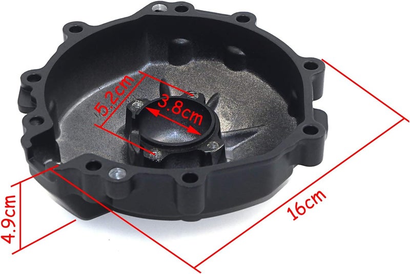 HK Motorcycle OEM Replacement Black Engine Stator Cover for Kawasaki ZX-6R (2009-2014) - Image 2