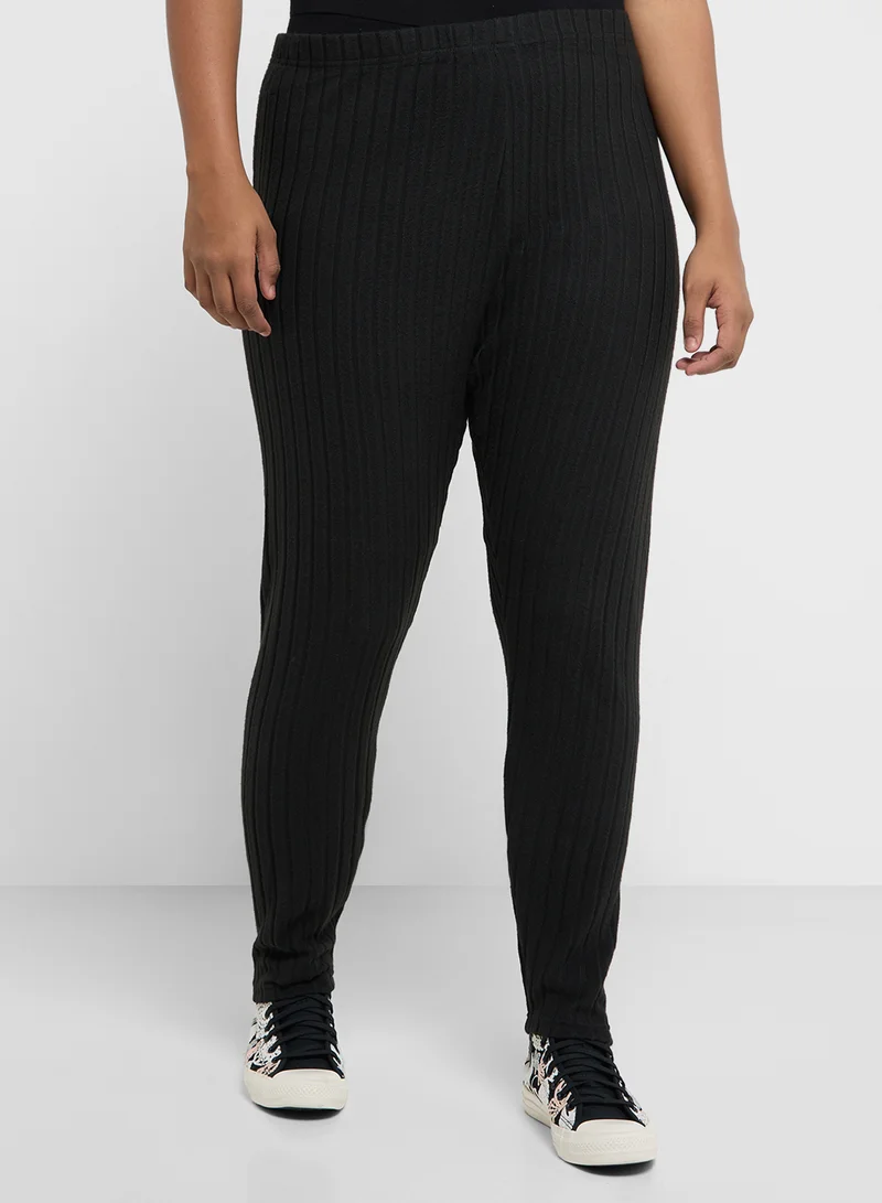 Ginger Plus Ribbed Knitted Top & Legging Lounge Set