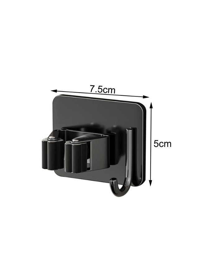 Stainless Steel Adhesive Mop Holder, Bathroom Wall Mounted Broom, Mop Cloth, Door Storage, Bathroom Mop Clamp Hook,5 Pcs - Image 3
