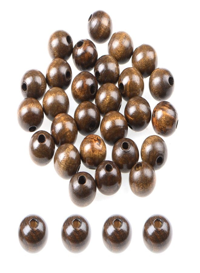 AD Beads Large Hole Wood Spacer Wooden Jewelry Making Bracelet Necklace Chandelier, Large Wooden Rosary Beads Craft Beads (16mm 100pcs, Coffee) - Image 1
