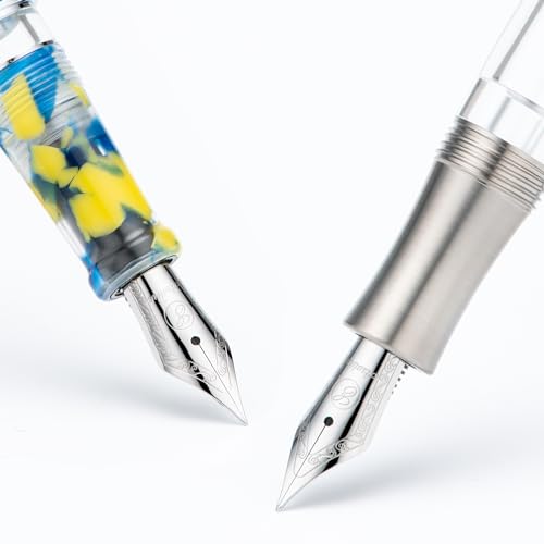 Asvine 3 PCS Fountain Pen Replaced Nib for P36, P50, P80, and V200 Series, Silver #6 EF/F/M Nib Set - Image 5