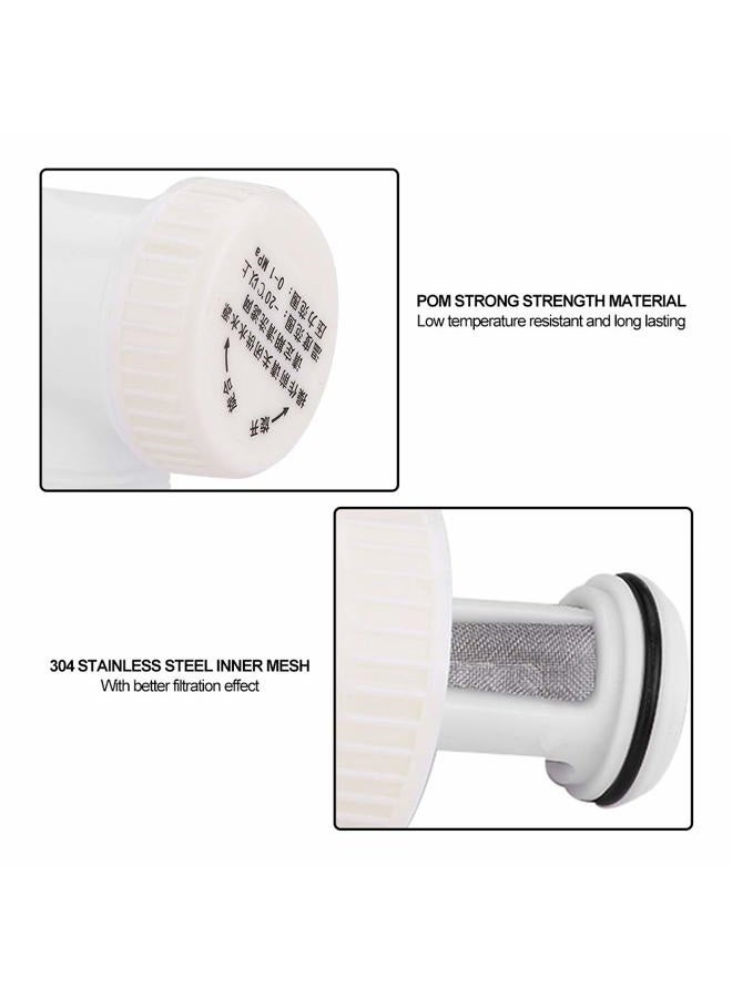 Gavigain Toilet Inlet Valve Filter, Mesh Filter for Avoiding Debris, Stainless Steel Mesh, White, POM + 304 Stainless Steel Body - Image 4