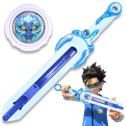 INFINITY NADO Battling Toys Mini Nado Sword for Beginners Spinning Top and Sword Launcher Battle Set Toys for Kids Ages 57 812 Mini Battle Sword Toys for Boys Blue - Image 1