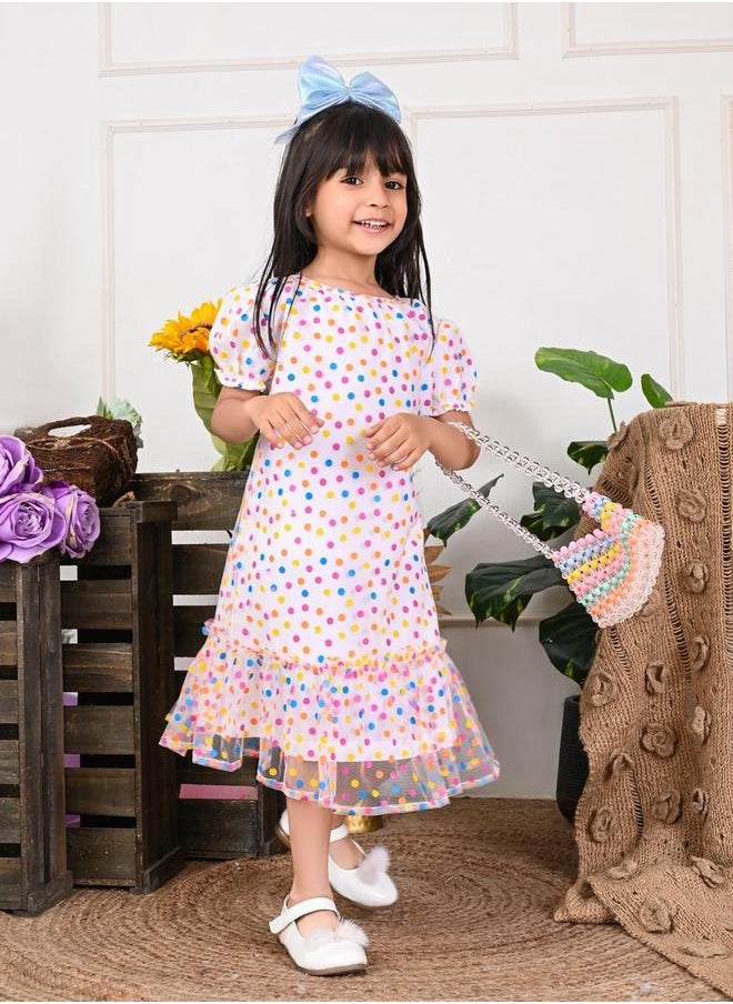 LILPICKS Off White Girls Wear Dresses  - Image 1