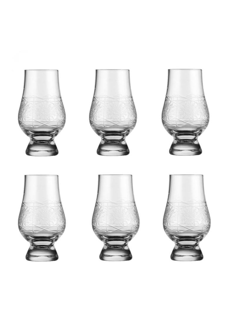 Bluejw Whisky Glass,Set Of 6 Tulip Tasting Glass Clear  - Image 1