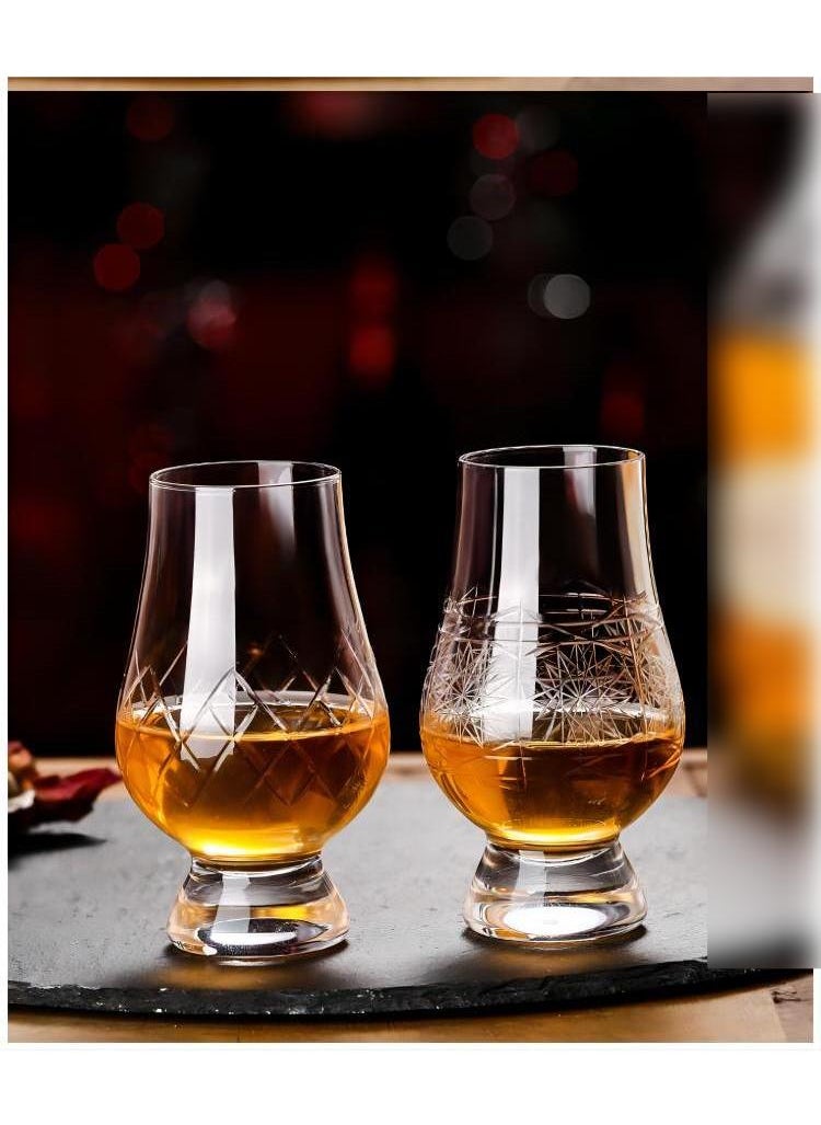 Bluejw Whisky Glass,Set Of 6 Tulip Tasting Glass Clear  - Image 4