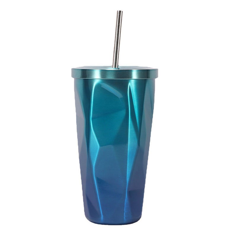 304 Stainless Steel Insulated Tumbler with Straw, Gradient Color - Image 3