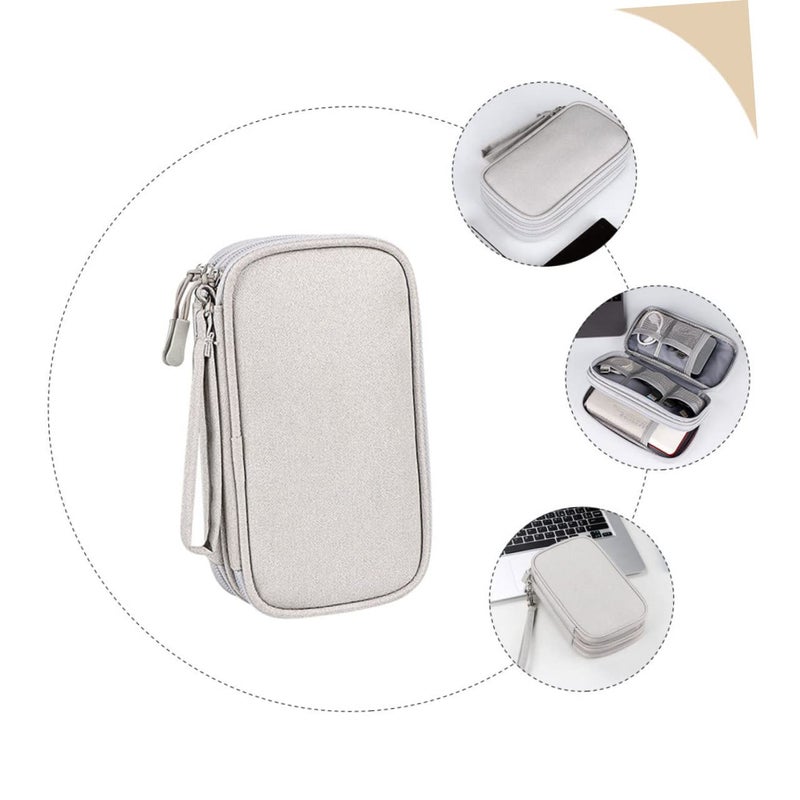 Electronic Organizer Bag Compact Travel Storage Pouch for Cables Earphones Chargers Black - Image 4