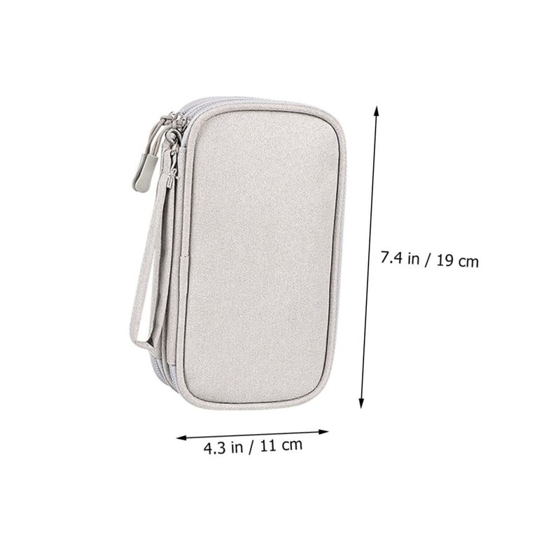 Electronic Organizer Bag Compact Travel Storage Pouch for Cables Earphones Chargers Black - Image 3