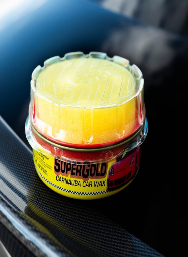 أبرو شمع أبرو سوبر جولد كارنوبا للسيارات - شمع كارنوبا لحماية تدوم طويلاً ولمعان فائق، معجون شمع للسيارات والدراجات النارية والقوارب، آمن على جميع أنواع طلاء السيارات، شمع للسيارات، يتضمن إسفنجة، 8 أونصة - Image 4