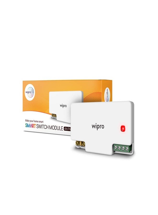 Wipro Smart Switch Module, 3 Switch Control, 1 Fan Speed Control Compatible with Alexa & Google Home (Pack of 1,White) - Image 1