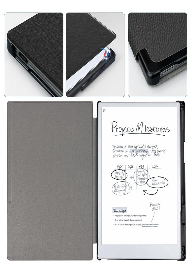 Aippdo Case for Remarkable Paper Pro Tablet 11.8" (Released in 2024), Hard Back Shell Protective Book Folio Cover with Built-in Pen Holder, with Auto Sleep/Wake Function. - Image 2