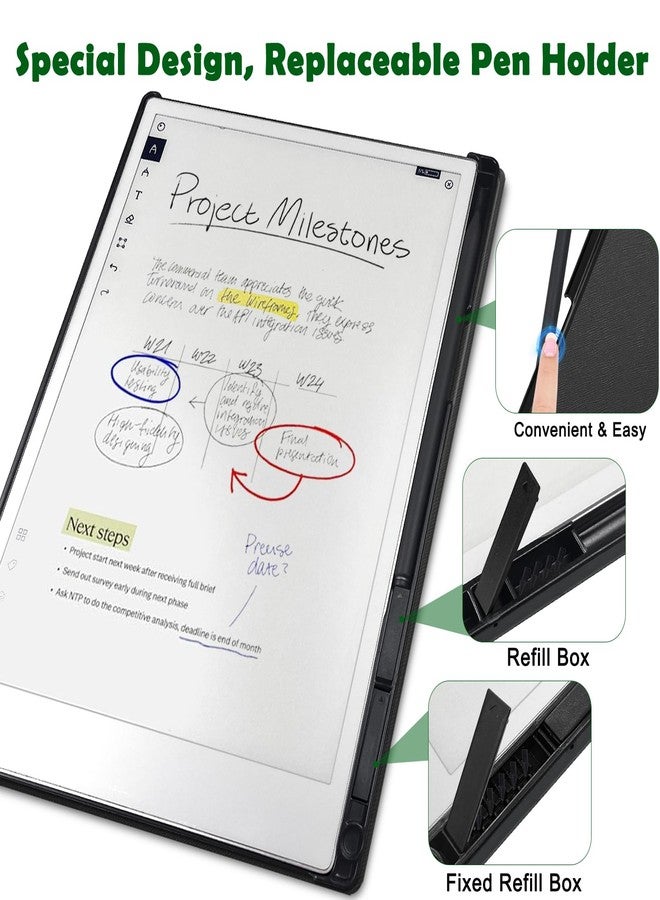 Aippdo Case for Remarkable Paper Pro Tablet 11.8" (Released in 2024), Hard Back Shell Protective Book Folio Cover with Built-in Pen Holder, with Auto Sleep/Wake Function. - Image 4