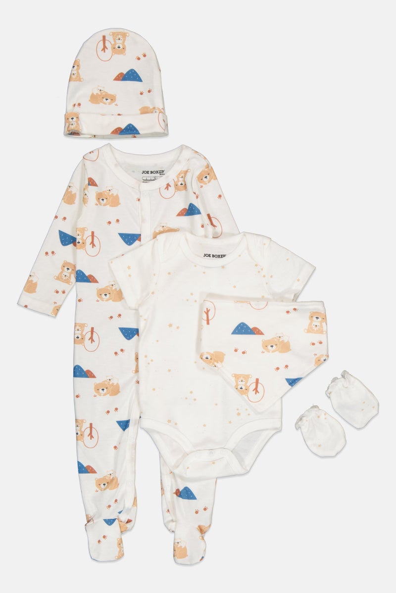 Joe Boxer Toddlers Boy 5 Piece Graphic Print Essentials Set, Multicolor - Image 1