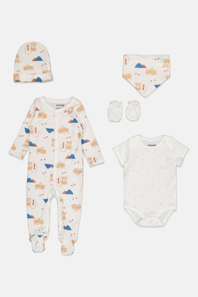 Joe Boxer Toddlers Boy 5 Piece Graphic Print Essentials Set, Multicolor - Image 3