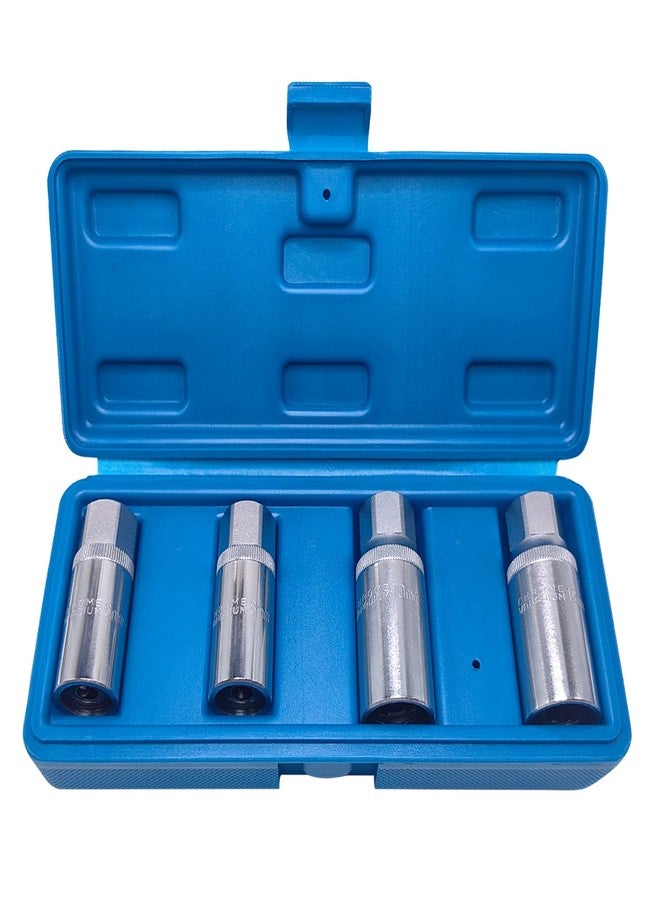 JEUCLEL 4PCS 1/2-inch Stud Extractor Set, Broken Stud Removal Socket, Stud Puller Sockets for Removing Deeply Trapped and Broken Bolts, Studs. - Image 1