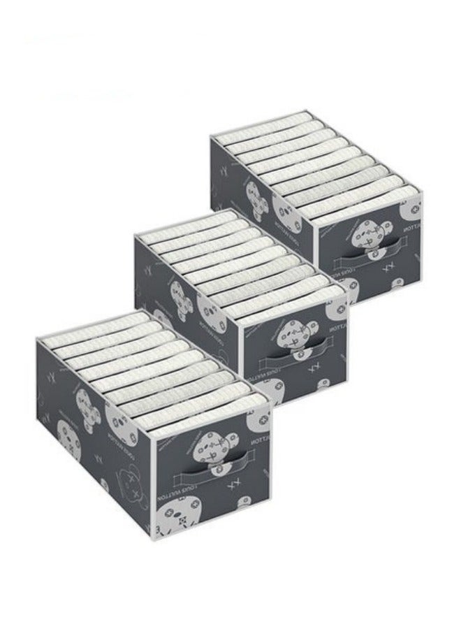 MIXDE 3-Piece Foldable Storage Bins, Clothes Drawer Organizer Bins With Handles,9Grids Closet Organizers For Clothes Storage,Room Organization - Image 1