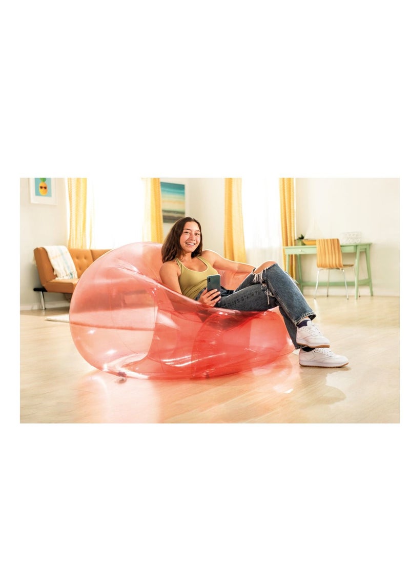 INTEX Transparent Pink Beanless Bag Chair 137x127x74 cm  - Image 5