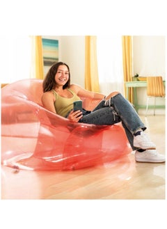 INTEX Transparent Pink Beanless Bag Chair 137x127x74 cm  - Image 2