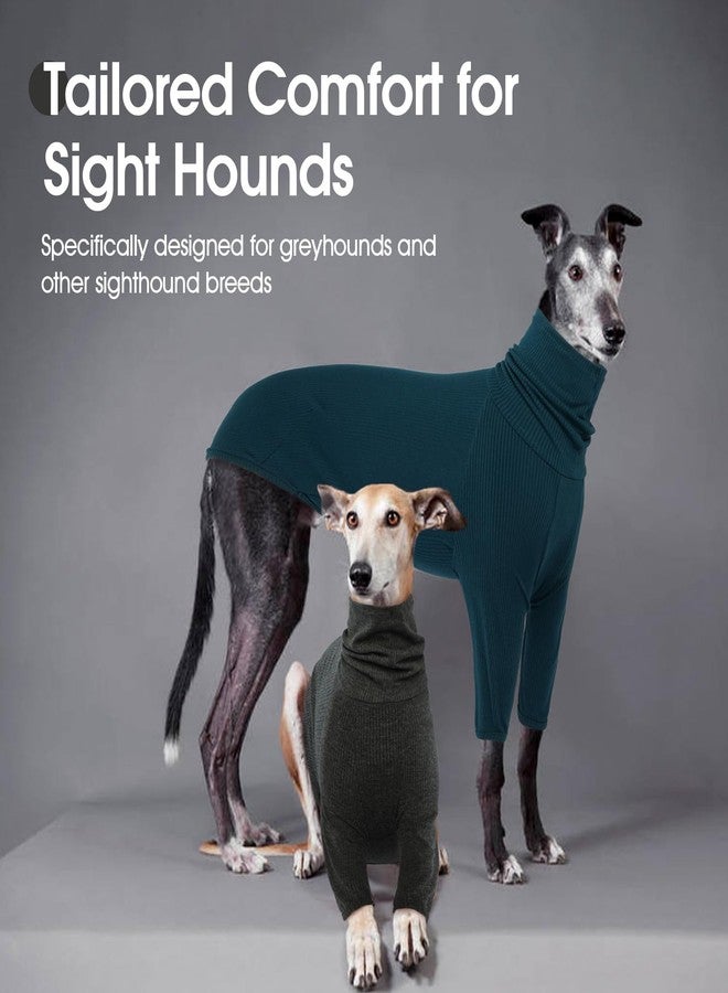 دينتران كنزة دينترون للكلاب السلوقية الإيطالية، سترة صوفية بياقة عالية، ملابس خفيفة الوزن للطقس البارد، بيجامات دافئة للكلاب السلوقية، قميص شتوي بأكمام طويلة للكلاب الصغيرة - Image 5