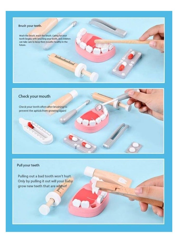 Doctor Kit for Kids with Stethoscope Pretend Play Medical Toys Set Kids Doctor Playset Dentist Kit Toys - Image 4