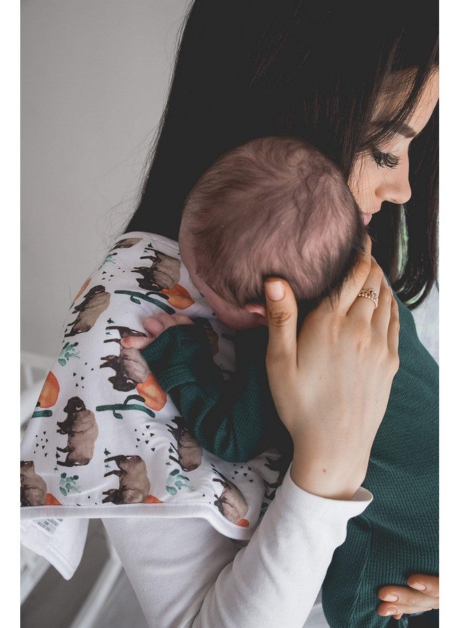 Copper Pearl Premium Baby Burp Cloths - 3-Pack Large Cotton Burp Cloths, Extra Soft Spit Up Rags with 3 Absorbent Layers, Perfect for Baby Boy Gifts (21" x 10" Size, Bison Set) - Image 5