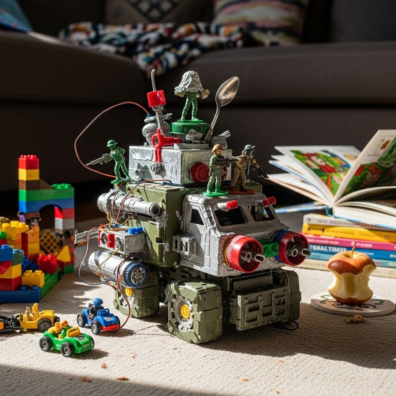 general Futuristic Warrior Transportation Toy Vehicle with Sound and Light Effects for Kids - Image 3