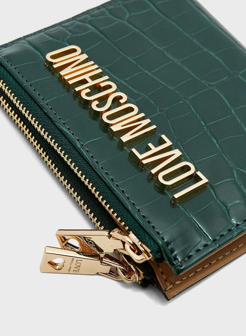 Love Moschino Logo Zip Detail Wallet