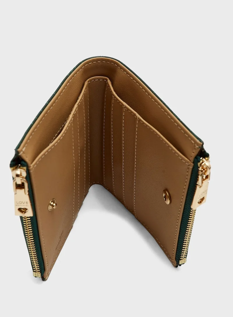 Love Moschino Logo Zip Detail Wallet