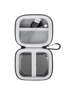 Lacdo Hard Drive Carrying Case For Crucial X9 Pro Crucial X10 Pro Portable Ssd Usb A Adapter 1Tb 2Tb 4Tb Usb 3.2 External Solid State Drives Shockproof Water Repellent Storage Travel Bag Black Plus Gray 