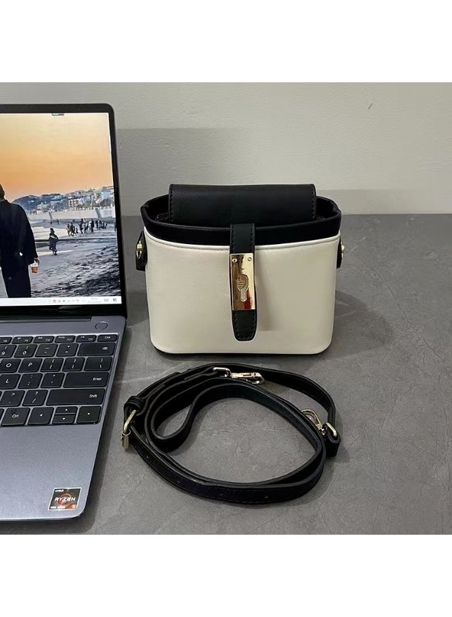 بليه روان شنطة يد نسائية سوداء وبيضاء شنطة كتف كروس مع حزام قابل للتعديل للاستخدام اليومي والعمل - Image 2