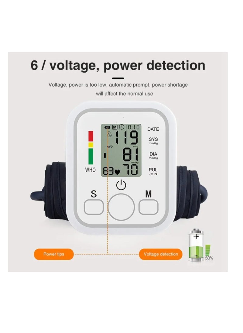 DIGI CORE Blood Pressure Monitor Upper Arm Digital BP Machine For Home Use and Pulse Rate Detection Meter With Cuff Sets Memory LCD Display  - Image 3