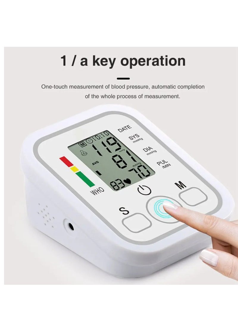 DIGI CORE Blood Pressure Monitor Upper Arm Digital BP Machine For Home Use and Pulse Rate Detection Meter With Cuff Sets Memory LCD Display  - Image 4