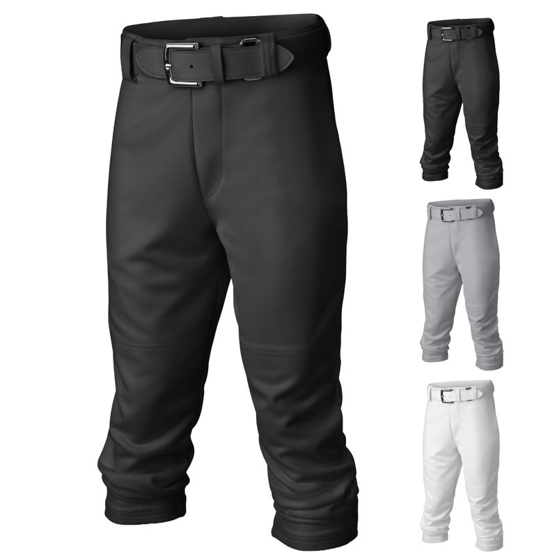 Easton | PRO+ Pull Up Baseball Pant | Youth | Full Length | Elastic Bottom | Youth Black Y M - Image 4