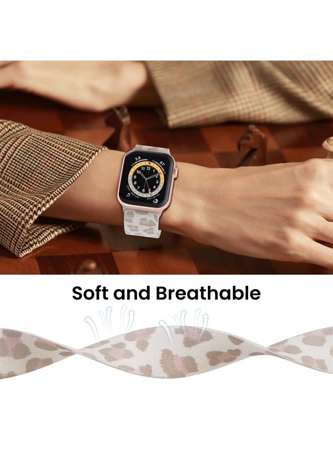 Delidigi 4 Pack Stretchy Watch Bands Compatible with Apple Watch Band 38mm 40mm 41mm 42mm 44mm 45mm 49mm Women Men, Nylon Adjustable Sport Straps for iWatch Series Ultra 8 7 6 5 4 3 2 1 SE - Image 2