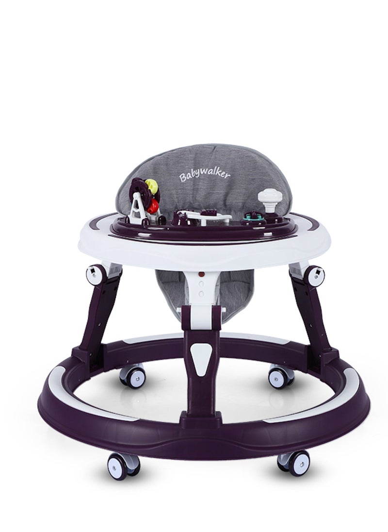 Rally Baby walker with music and distinctive design - suitable from 6 months, with a 360° rotating seat, foldable, for girls and boys  - Image 1