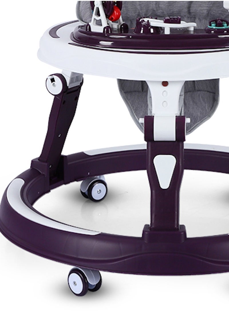 Rally Baby walker with music and distinctive design - suitable from 6 months, with a 360° rotating seat, foldable, for girls and boys  - Image 2