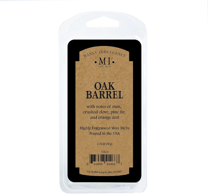 Manly Indulgence Oak Barrel Scented Wax Melts, Wax Melt Warmer Cubes, Long Lasting Scented Wax Warmer Cubes, 4 Pack, 6 Cubes Each - Made in The USA - Image 3