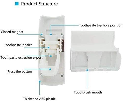 Vroxy Plastic Automatic Wall Mounted 5 Toothpaste Dispenser Hands Free Dust Proof Automatic Toothpaste Dispenser Holder for Bathroom (1Pcs) - Image 5