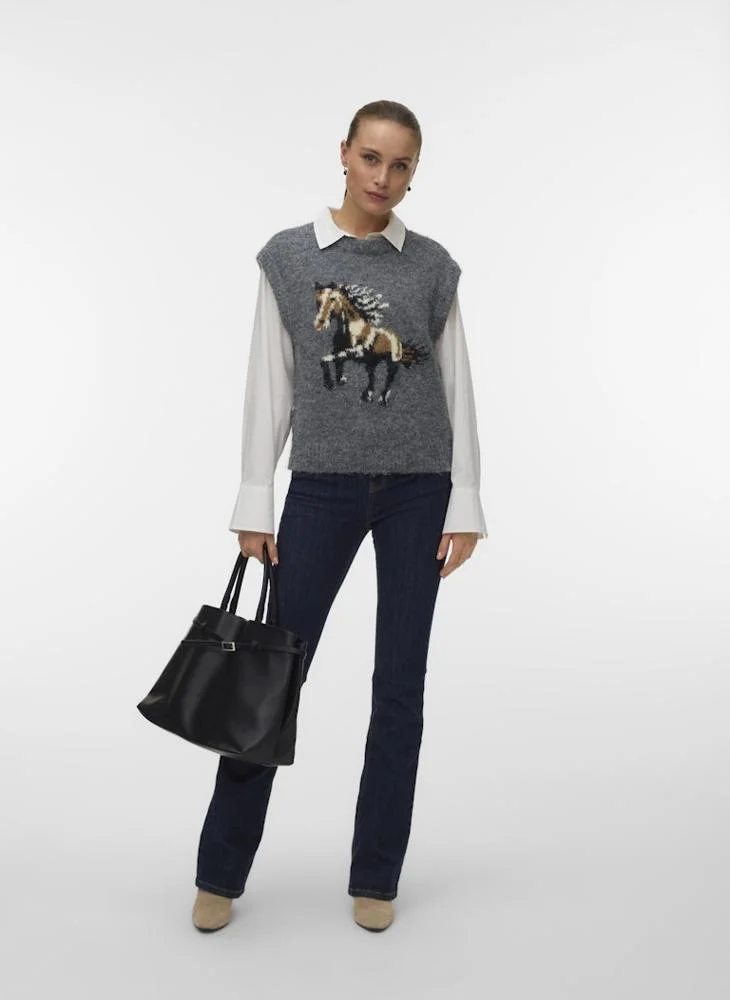 Vero Moda  Arianna Sleeveless Crew Neck Pullover Sweater for Women | Best Price UAE