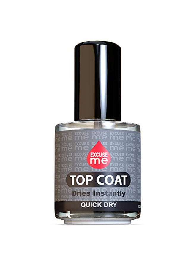 EXCUSE ME Duo Set Quick Dry Fast Top Coat Base Coat Clear Long Lasting 15 ml 05 oz - Image 4