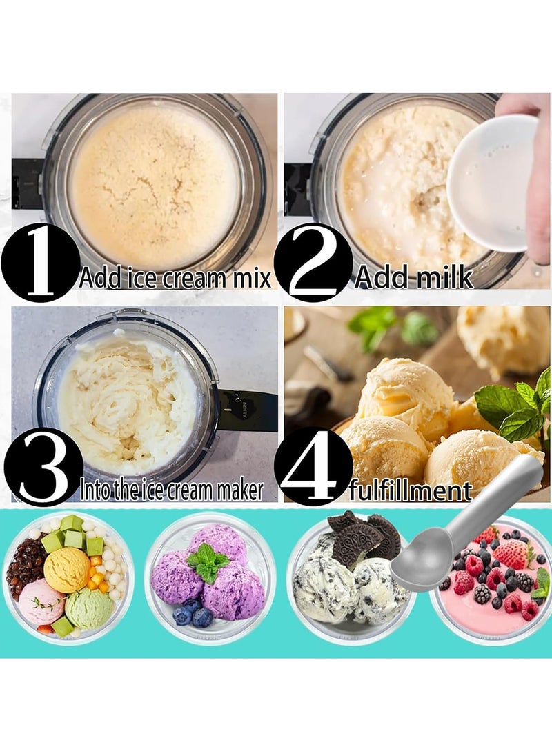 4 Pack Ice Cream Pint & Lids for Ninja Ice Cream NC501 NC500 Smoothie Jars Compatible with NC501 NC500 Ice Cream Makers