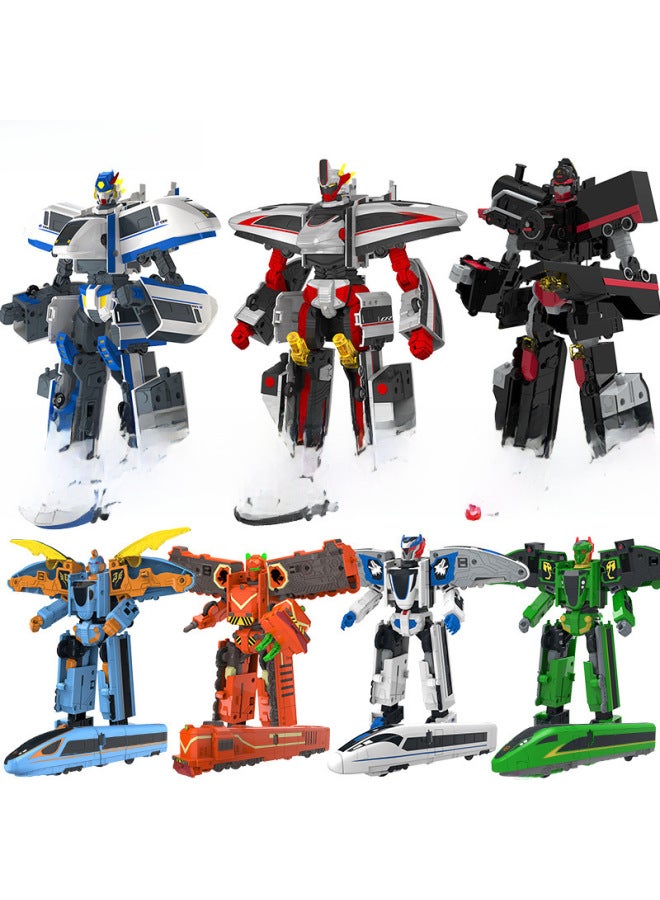 Genuine Smart Train Superman Deformation Toy Boy King Kong Fuxing Train High-speed Rail Combination Robot Children-Color:Triad Deformation-Reinstalled Crazy Leopard - Image 2