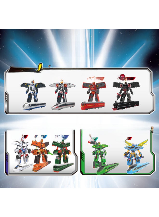Genuine Smart Train Superman Deformation Toy Boy King Kong Fuxing Train High-speed Rail Combination Robot Children-Color:Triad Deformation-Reinstalled Crazy Leopard - Image 3