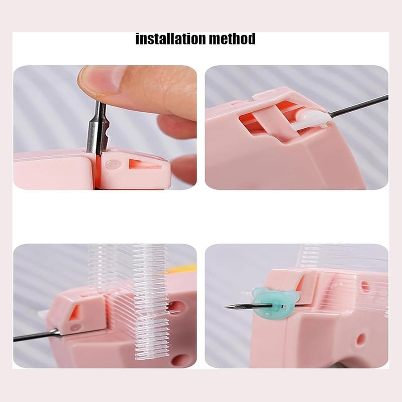 Rayyan New Quick Clothing Fixer, Mini Garment Sewing Machine, Handheld Sewing Machine Instant Button Garment Connector(Sewing Machine+ glow-in-the-dark bear button 100 + glue needle 20) - Image 3